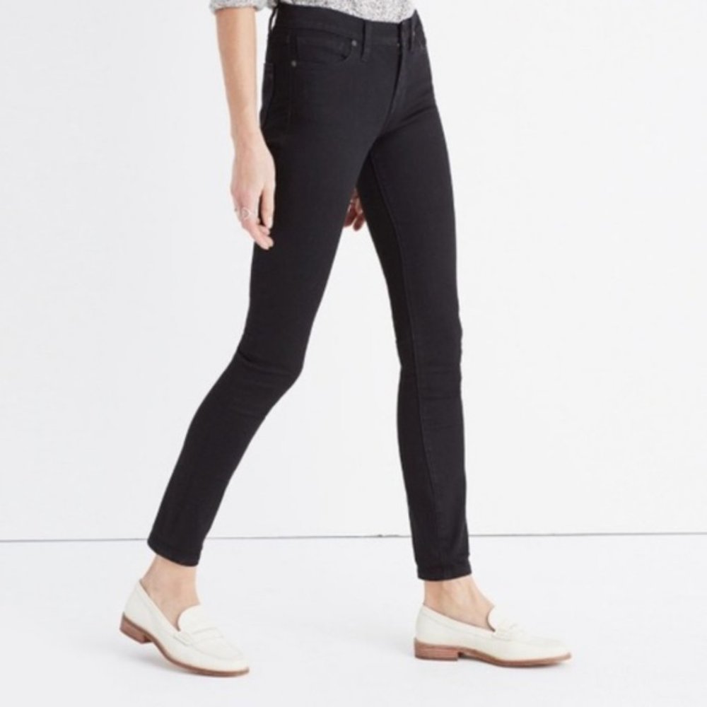 Madewell | Black Frost Skinny Skinny Jeans 28